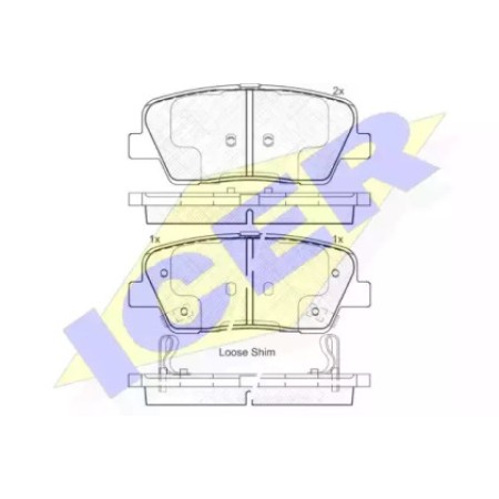 Колодки тормозные (задние) Hyundai Santa Fe II 06-/Kia Sorento II 09- 181954