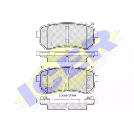 Колодки тормозные (задние) Hyundai ix20/ix35/Sonata/Kia Cerato/Sportage 09- 181955