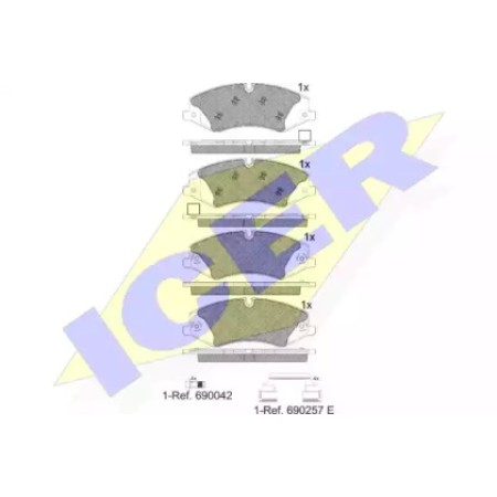 Колодки тормозные (передние) Land Rover Range Rover 02- (TRW) 181957-203