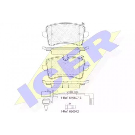 Колодки тормозные (задние) Audi A5/A6/A7 07- (Trw) (с датчиками L=295mm) 181986