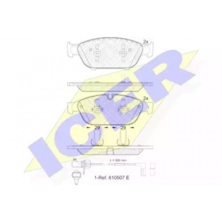 Колодки тормозные (передние) Audi A6/A7/A8 10- (с датчиками) 181993