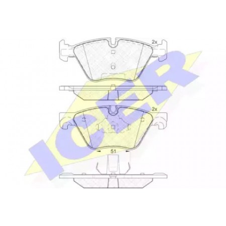 Колодки тормозные (передние) BMW 5 (F07/F10/F11) 09- (Teves) 182002
