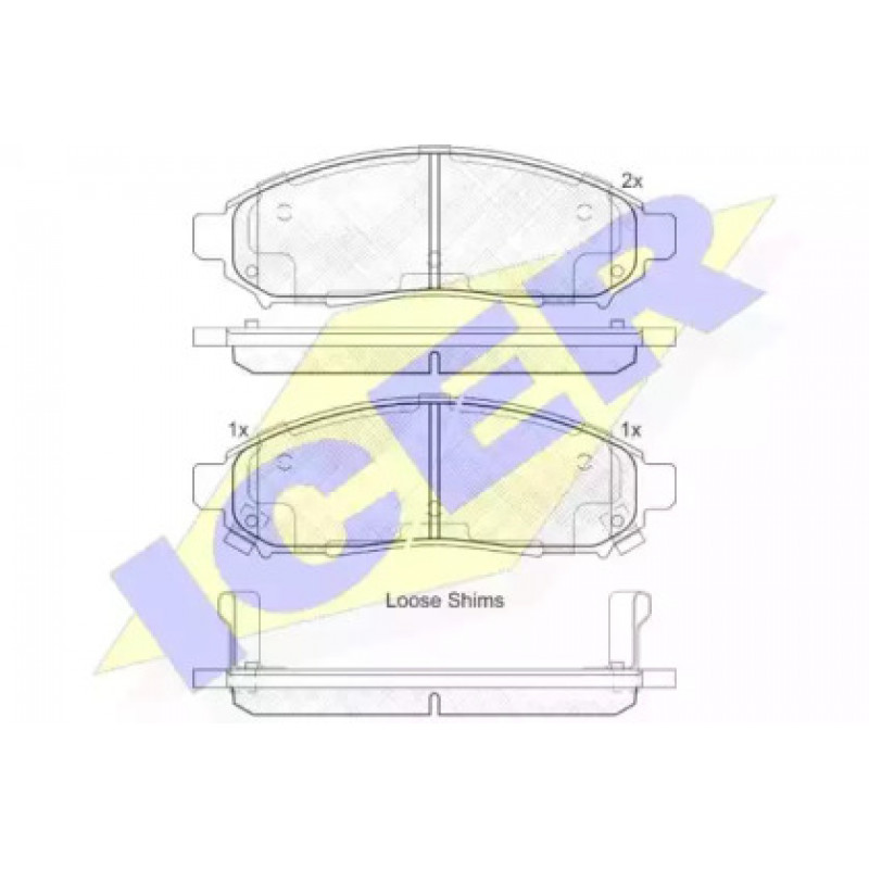 Колодки тормозные (передние) Nissan Navara/Partfinder 04-/Leaf (ZE0)/NV200 10- 182003-200