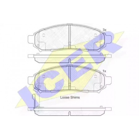 Колодки тормозные (передние) Nissan Navara/Partfinder 04-/NP300 08- 182003