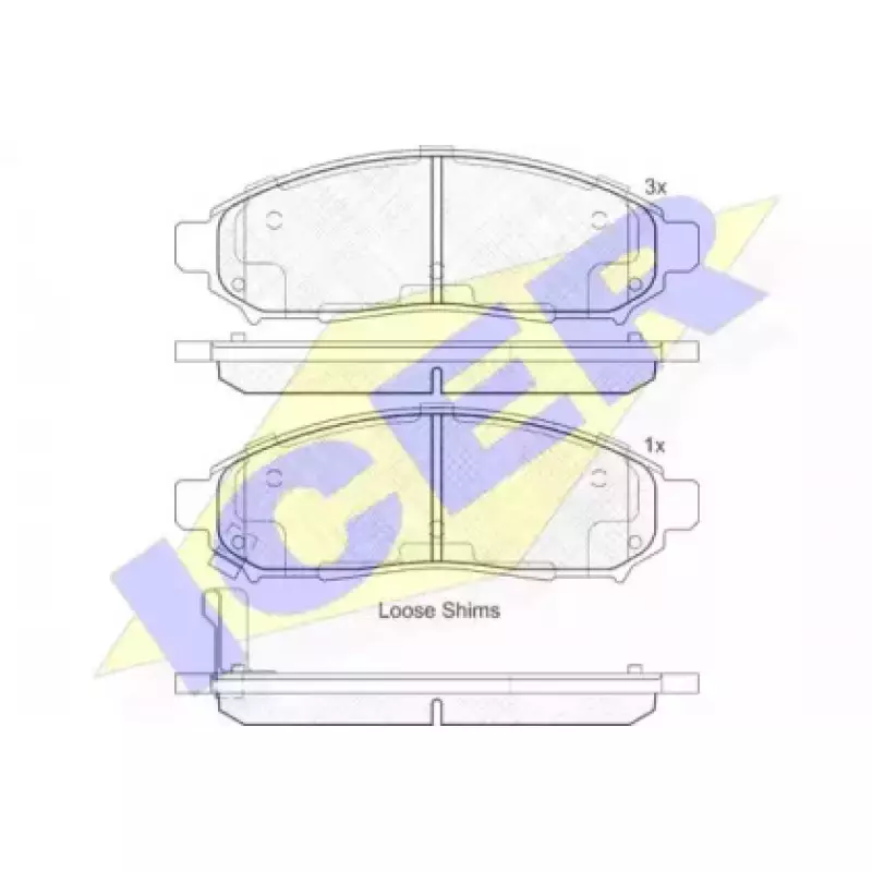 Колодки тормозные (передние) Nissan Navara/Partfinder 04-/NP300 08- 182003