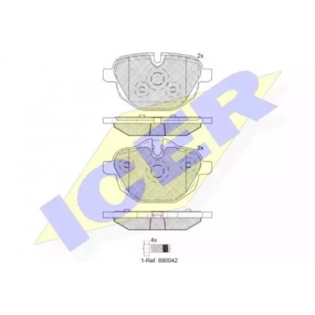 Колодки тормозные (задние) BMW 5/X3 (E83) 10- 182004