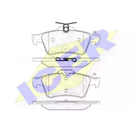 Колодки тормозные (задние) Peugeot 508 10- (Ate) 182013
