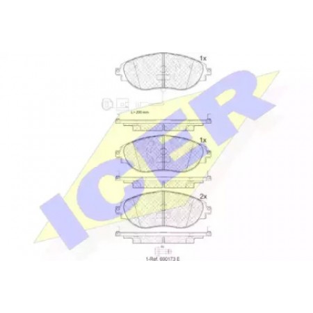 Колодки тормозные (передние) Audi A3/Skoda Octavia III/VW Passat/Golf 09- (TRW) (с датчиком) 182018