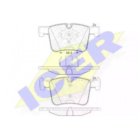 Колодки тормозные (передние) BMW 1 (F20)/2 (F22)/3 (F30)/4 (F32) 11- 182020