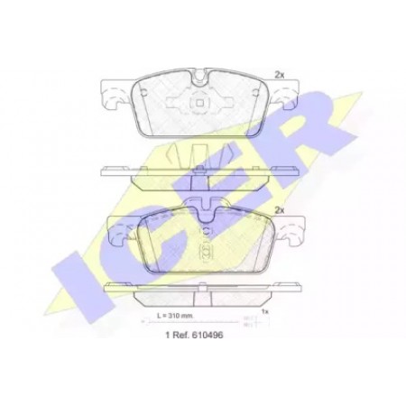 Колодки тормозные (передние) Peugeot 508 10- (с датчиком) (Teves) 182021