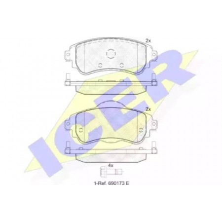 Колодки тормозные (передние) Citroen C4 09- 182027