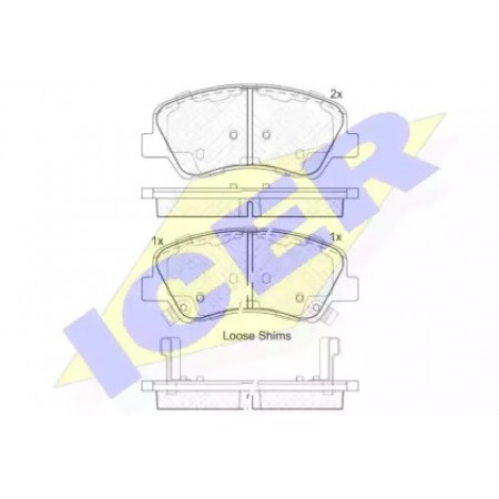 Колодки тормозные (передние) Hyundai Accent IV 10-/ i20 14-/Kia Rio 10- 182035