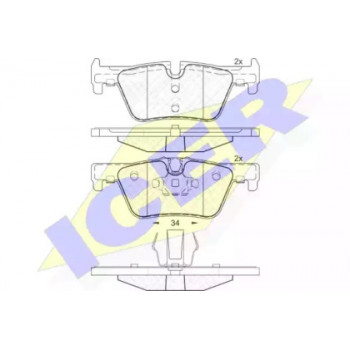 Колодки тормозные (задние) BMW 3 (F30/F31/F34)/4 (F36) 11-  182049