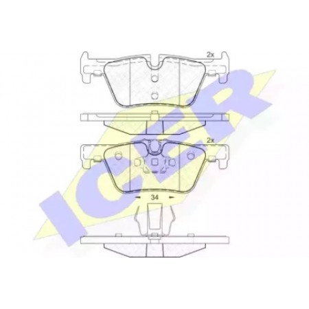 Колодки тормозные (задние) BMW 3 (F30/F31/F34)/4 (F36) 11-  182049