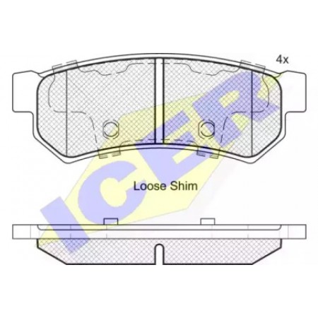 Колодки тормозные (задние) Chevrolet Lacetti/Nubira 05- 182058