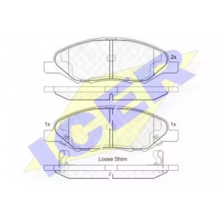 Колодки тормозные (передние) Nissan Micra II/III/Note/Tiida 04-13 182074