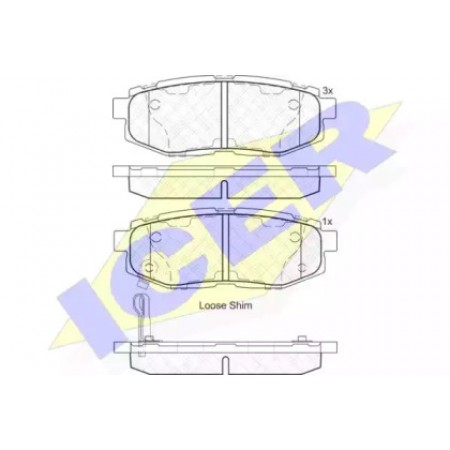 Колодки тормозные (задние) Subaru Impreza/Outback/Forester/Legacy 08- (Akebono) 182088