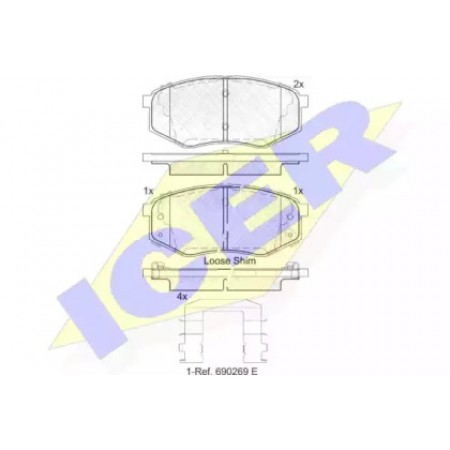 Колодки тормозные (передние) Hyundai ix20/ix35/Tucson/Sonata/Kia Soul II 09- 182094