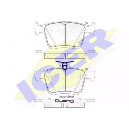 Колодки тормозные (задние) VW Golf/Touran 1.0-2.0 TDI 12- (Ate-Teves) 182099