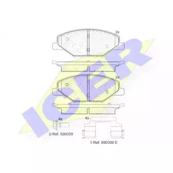 Колодки тормозные (передние) Skoda Fabia 10- 182110