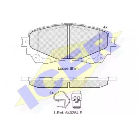 Колодки тормозные (передние) Mazda 6 12- (Akebono) 182126