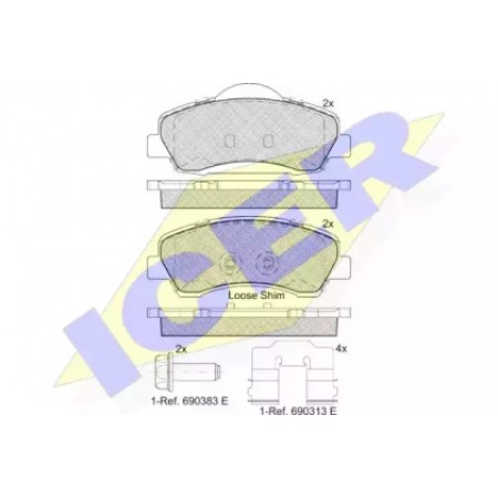 Колодки тормозные (передние) Citroen C4/Peugeot 308 14- 182131