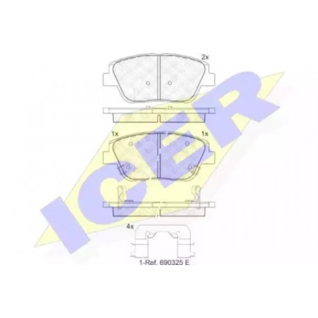 Колодки тормозные (передние) Hyundai Sonata VI/i45/VII/Kia Optima 14- 182136