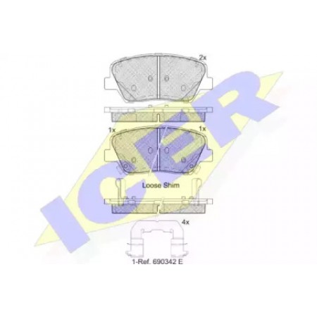 Колодки тормозные (передние) Hyundai Santa Fe 12-/Kia Sorento 09- 182147