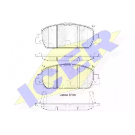 Колодки тормозные (передние) Honda Accord IX/X 12- (Akebono) 182153