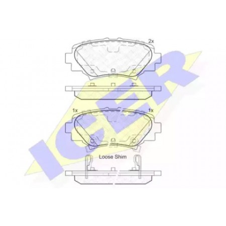 Колодки тормозные (задние) Mazda 3 III 13- 182169