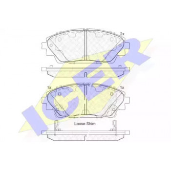 Колодки тормозные (передние) Mazda 3 13-/CX3 15- (Akebono) 182171