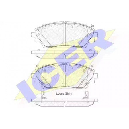 Колодки тормозные (передние) Mazda 3 13-/CX3 15- (Akebono) 182171