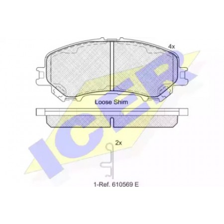 Колодки тормозные (передние) Nissan Qashqai II/X-Trail 13-/Rogue 07-15 182181