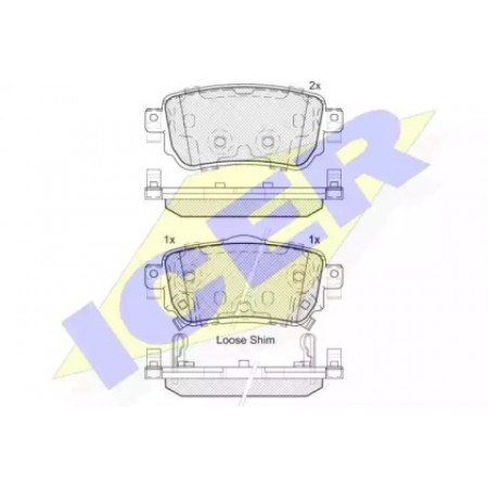 Колодки тормозные (задние) Nissan Qashqai/ X-trail/ Renault Kadjar/ Koleos 13- (TRW) 182188