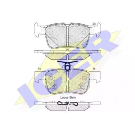 Колодки тормозные (задние) Ford Mondeo/Galaxy/Kuga 12-/Ford USA Fusion/Escape 05- (Teves) 182198-203
