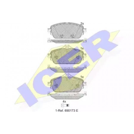 Колодки тормозные (передние) MB C-class (W205/S205/C205)/E-class (W213) 13- (TRW)  182212