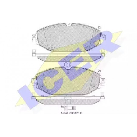 Колодки тормозные (передние) MB C-class (W205/S205/C205)/E-class (W213/S213/C238) 13- (TRW)  182213
