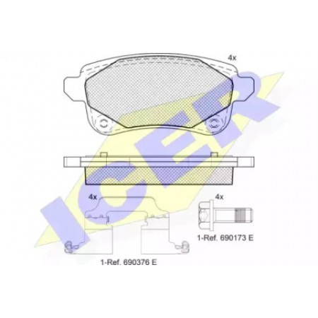 Колодки тормозные (задние) Renault Espace V/Scenic IV/Grand Scenic IV/Megane IV 16- (TRW) 182222-208