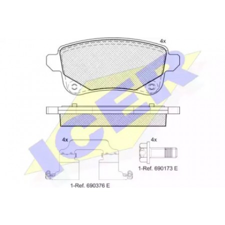 Колодки тормозные (задние) Renault Megane IV/Scenic III 09- (TRW) 182222
