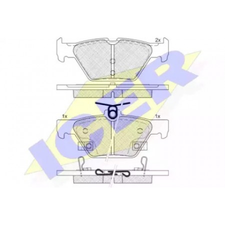 Колодки тормозные (задние) Subaru Impreza/Outback/Legacy 14- (Akebono) 182242
