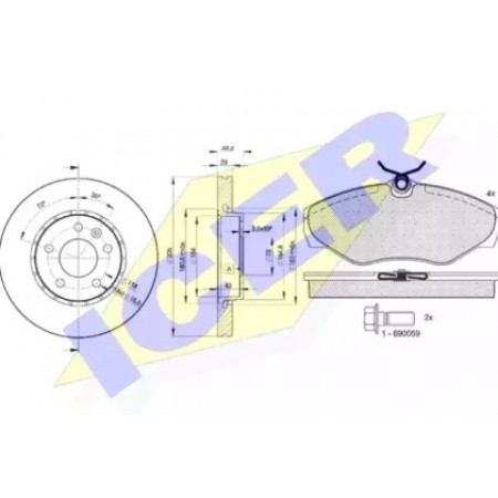 Комплект тормозной 31315-6845