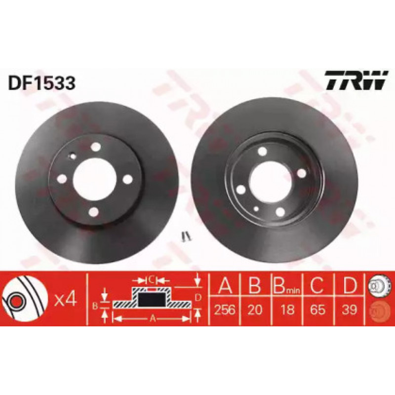 Тормозной диск TRW DF1533