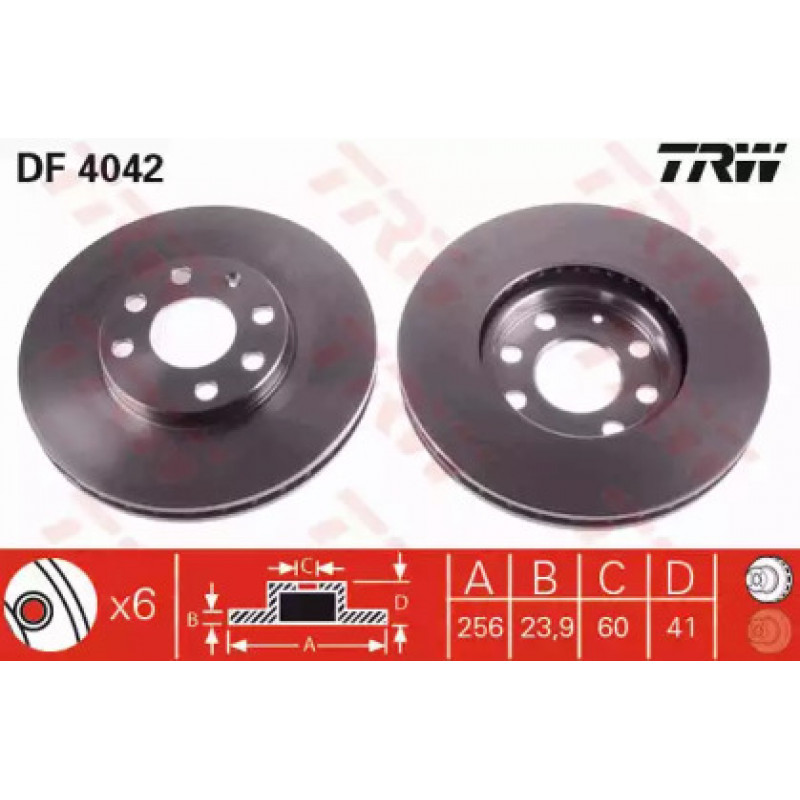 Тормозной диск TRW DF4042