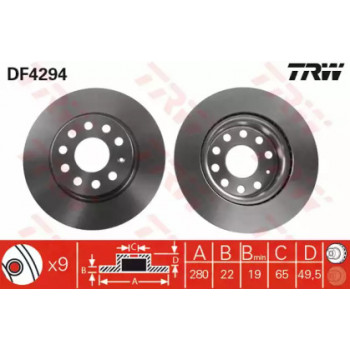Тормозной диск TRW DF4294