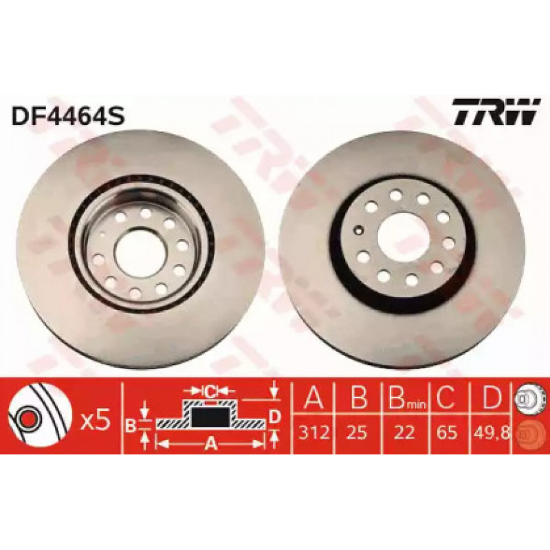Тормозной диск TRW DF4464S