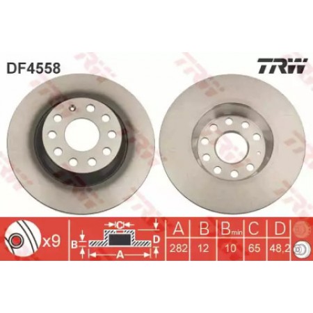 Тормозной диск TRW DF4558