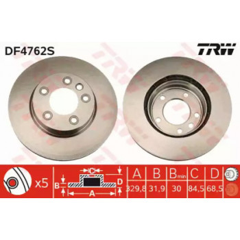 Тормозной диск TRW DF4762S