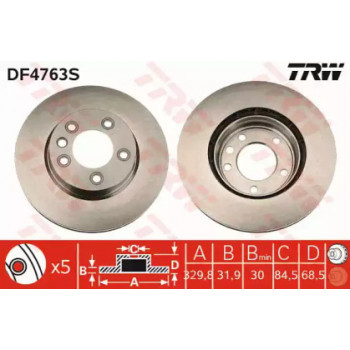 Тормозной диск TRW DF4763S