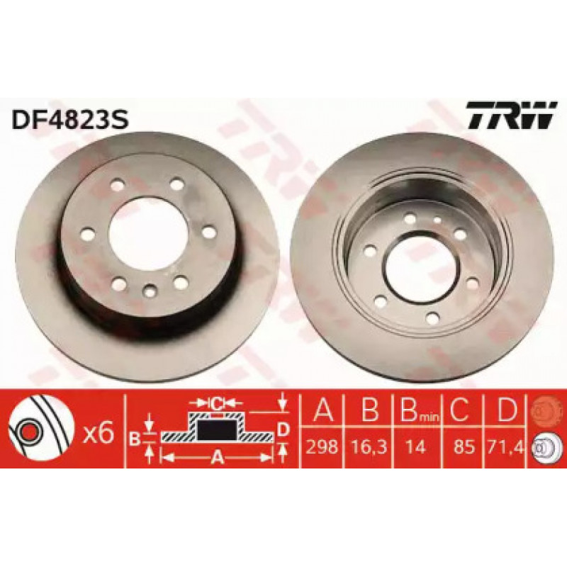 Тормозной диск TRW DF4823S