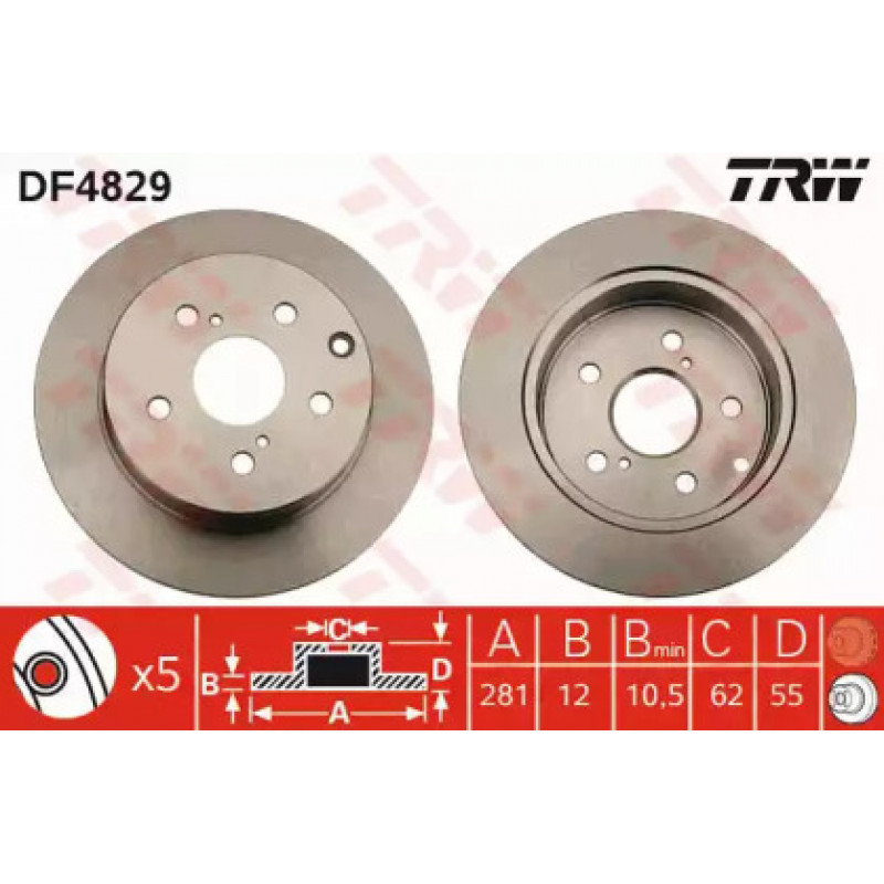Тормозной диск TRW DF4829